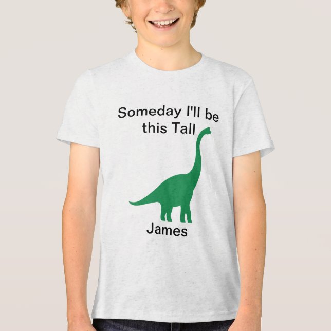 Green Brontosaurus Tri-Blend Shirt (Front)