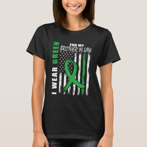 Green Brother In Law Kidney Disease Awareness USA  T_Shirt