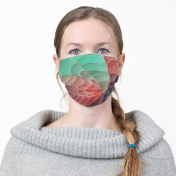 Green Brown Blue Abstract Patterns Adult Cloth Face Mask by JLBIMAGES at Zazzle