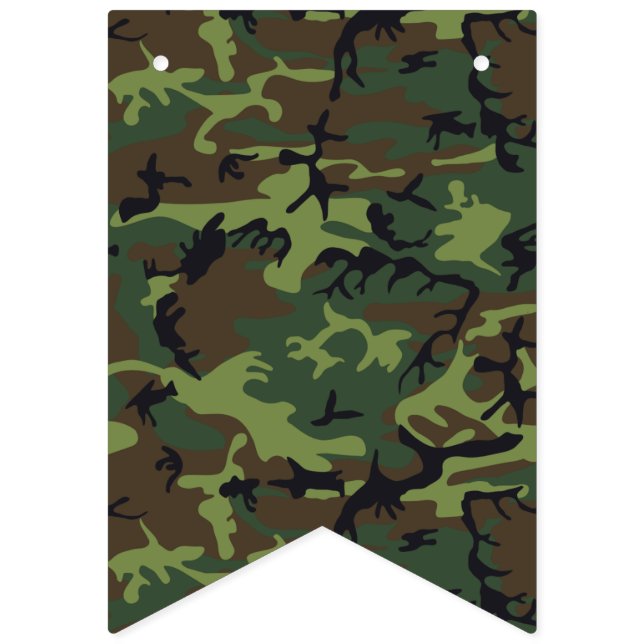 Green Brown Camouflage. Camo your Bunting Flags (First Flag)