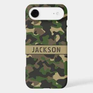 Green Brown Camouflage Personalized iPhone 17 Air Case