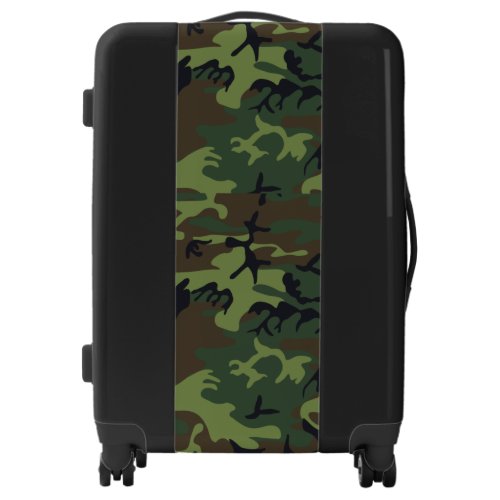 Green Brown Camouflage Suitcases Luggage