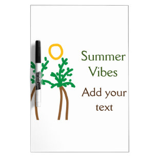 Green brown coconut tree summer vibes add your tex dry erase board
