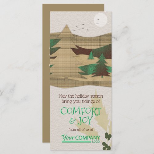 Green Brown Company Christmas Holiday Cards