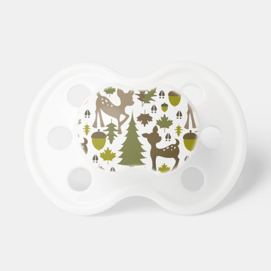 Green + Brown Deer Pacifier (Front)