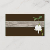 Green Brown Ivory Bleeding Heart Place Cards (Back)