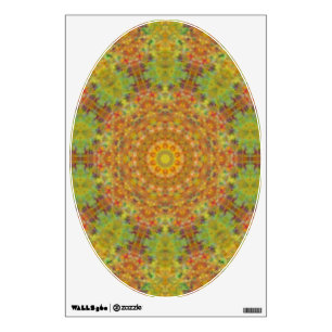 Green Brown Kaleidoscope - Art for Your Toilet Wall Sticker