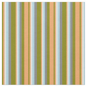 Green, Brown, Light Cyan, Light Blue, and Gray Fabric