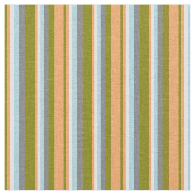 Green, Brown, Light Cyan, Light Blue, and Gray Fabric (Close Up)