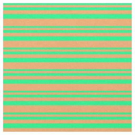Green & Brown Lined/Striped Pattern Fabric