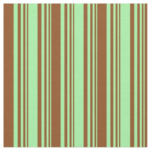 Green & Brown Lines/Stripes Pattern Fabric