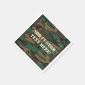 Green Brown Military Camo Camouflage Napkins (Corner)