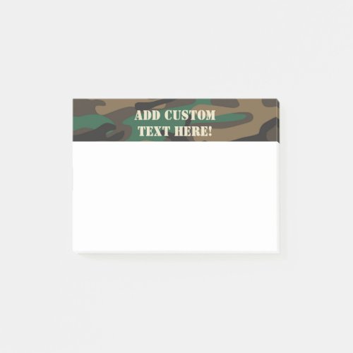 Green Brown Military Camo Camouflage Post_it Notes