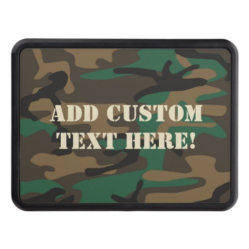 Green Brown Military Camo Camouflage Trailer Hitch Cover