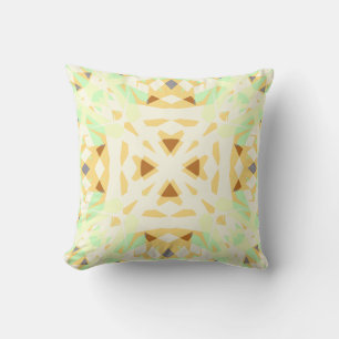 Green Brown Pretty Pastel Geometric Baby Nursery Throw Pillow