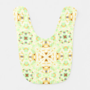 Green Brown Pretty Pastel Geometric Nursery Baby Bib
