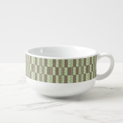 Green Brown Soup Mug