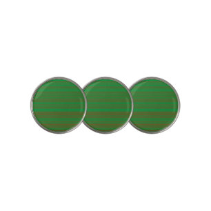 Green Brown Stripes Golf Ball Marker