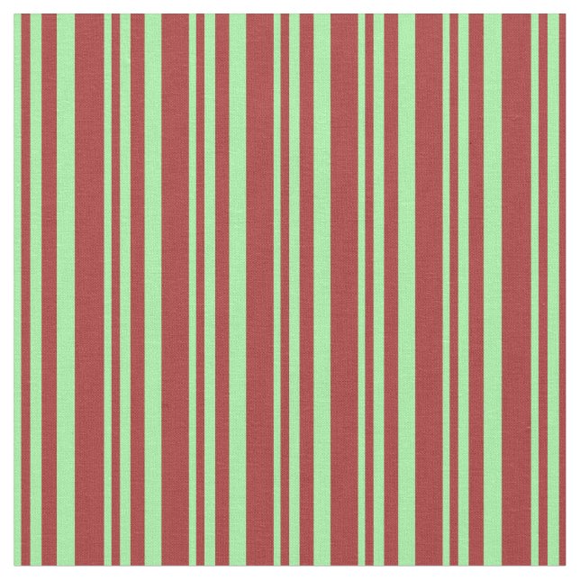 Green & Brown Stripes Pattern Fabric (Close Up)