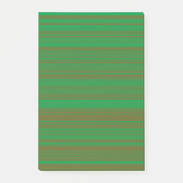 Green Brown Stripes Post-it Notes (Front)