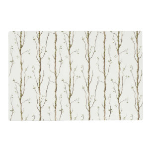 Green Brown Trees Birthday Placemat