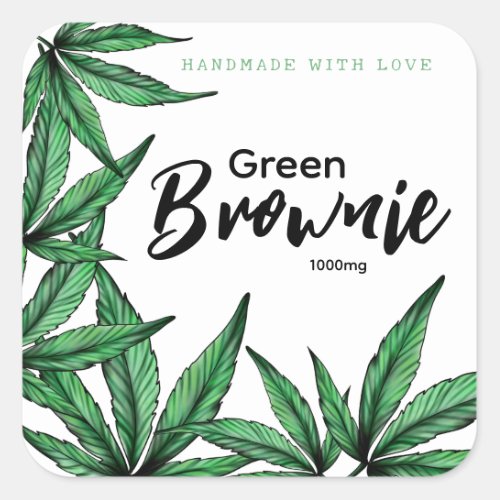 Green Brownie Edibles label 