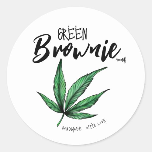 Green Brownie Edibles label