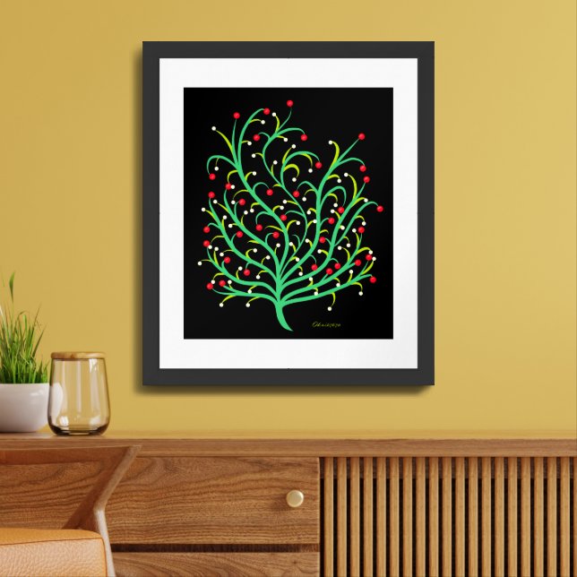 Green brunch framed art (Living Room)