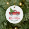 Green Brush Script First Christmas Red Truck
