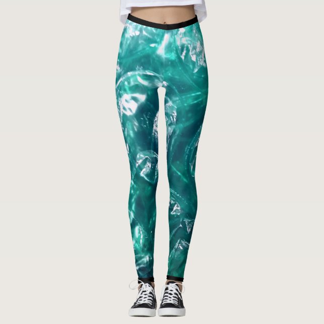 Green Bubble Wrap Leggings (Front)