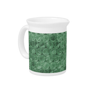 Green bubble wrap pattern beverage pitcher