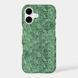 Green bubble wrap pattern iPhone 17 case