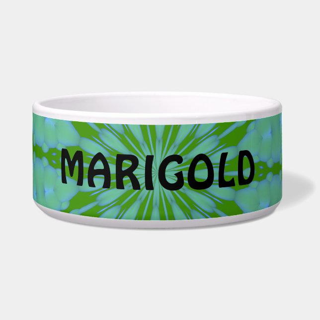 Green Bubble Zen Pet Bowl (Front)