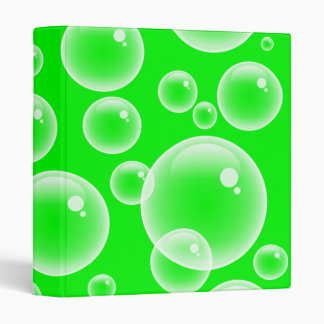 Green Bubbles Binder