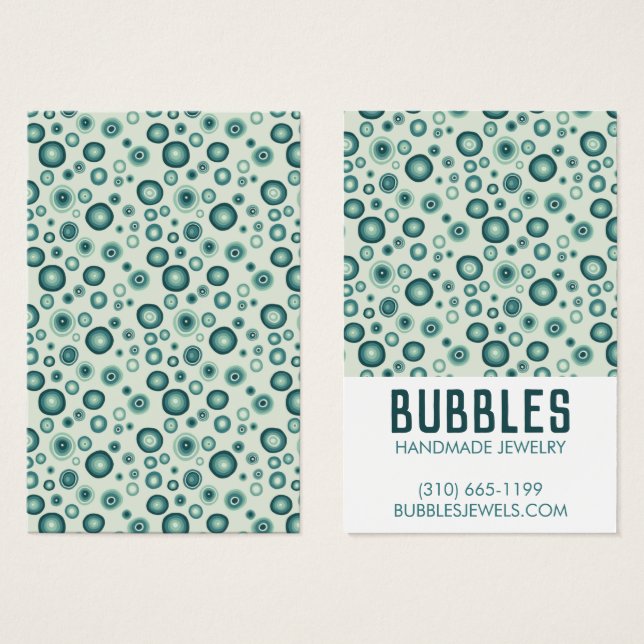 Green BUBBLES Earring Necklace Jewelry Display (Front & Back)