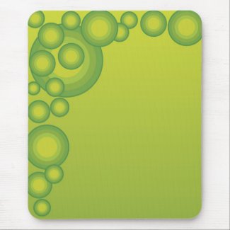 Green Bubbles Mouse Pad