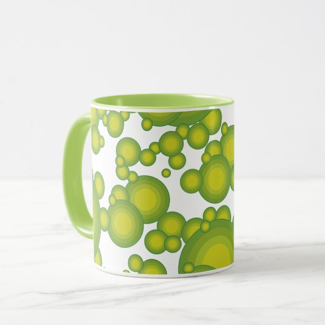 Green bubbles mug (Front Left)