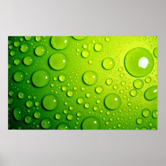 Green Bubbles Poster