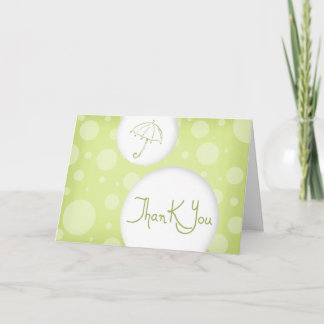 green bubbles thank you card