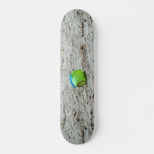 Green Bucket in Sand Beach, Summer Fun Skateboard Deck