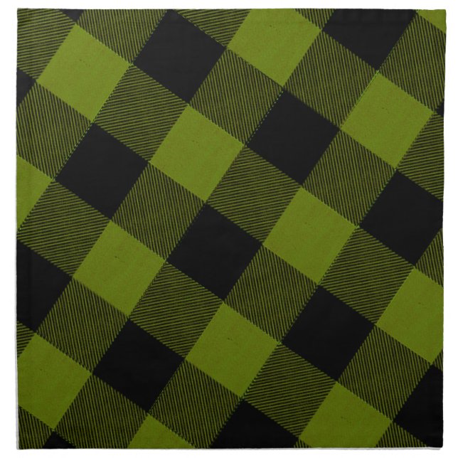 Green Buffalo Check Garden Cloth Napkin (Front)