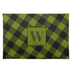 Green Buffalo Check Garden Cloth Placemat