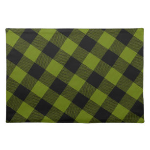 Green Buffalo Check Garden Cloth Placemat