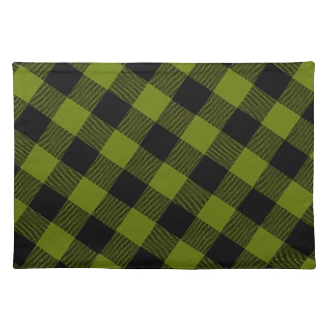 Green Buffalo Check Garden Cloth Placemat (Front)