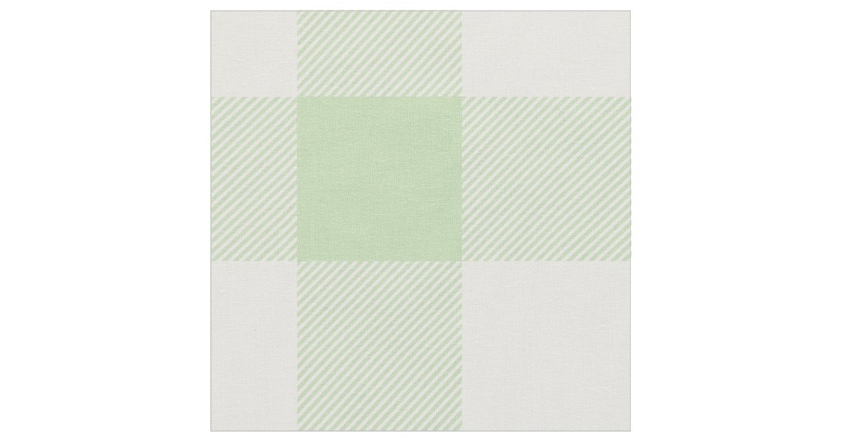 Green Buffalo Check Pattern Fabric | Zazzle
