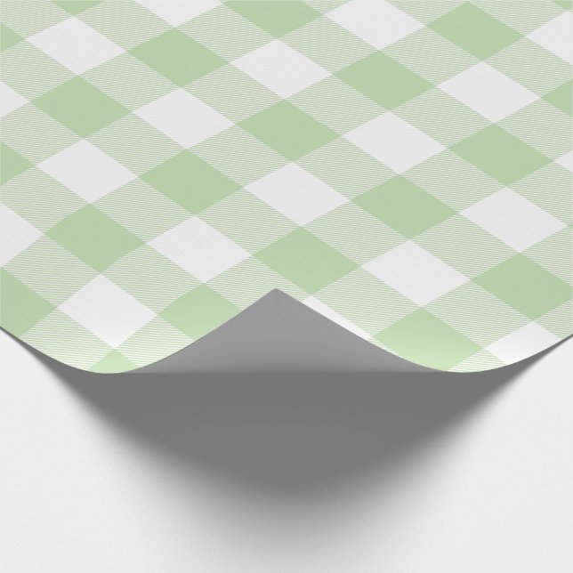 Green Buffalo Check Pattern Wrapping Paper (Corner)
