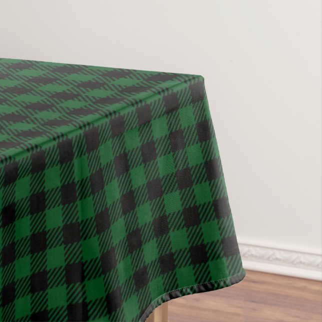 Green Buffalo Check Tablecloth (In Situ)
