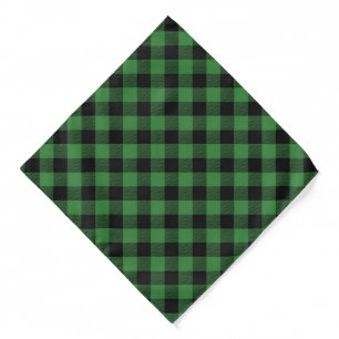 Green Buffalo Plaid Bandana