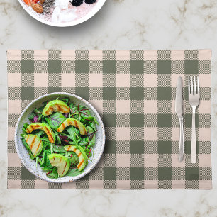 Green Buffalo Plaid Farmhouse Cloth Placemat
