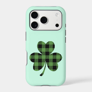 Green Buffalo Plaid Shamrock Clover Design-61104 iPhone 17 Pro Case